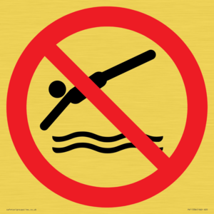 Prohibition: No diving